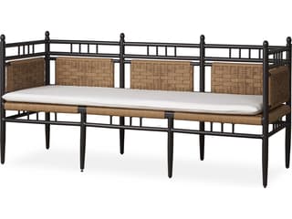 Low Country Antique Black Aluminum Garden Outdoor Bench