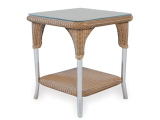Lloyd Flanders Wicker Square Outdoor Patio End Table