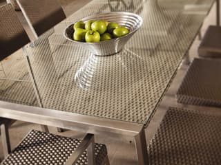 Lloyd Flanders Elements Steel Wicker Patio Dining Set
