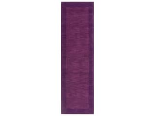 Mystique Bordered Runner Area Rug in Violet
