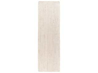 Livabliss Natural Braids Hand Woven Jute Runner Area Rug in Natural Cream