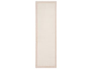 Siena Bordered Runner Area Rug in Cream and Light Gray