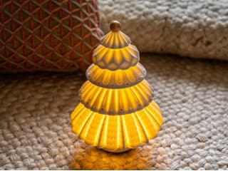 Lladro Christmas Tree Matte White Table Lamp
