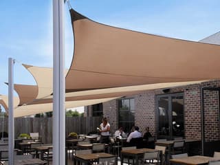 Luxury Umbrellas Ingenua 13 Foot Square Anodized Aluminum Shade Sail Patio Umbrella