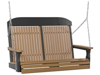LuxCraft Recycled Plastic 4' Classic Outdoor Patio Swing