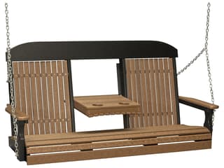 LuxCraft Recycled Plastic 5' Classic Outdoor Patio Swing