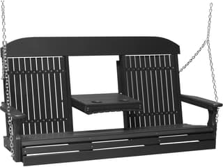 LuxCraft Recycled Plastic 5' Classic Outdoor Patio Swing