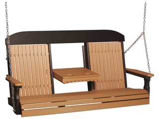 LuxCraft Recycled Plastic 5' Classic Outdoor Patio Swing