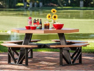LuxCraft Poly Picnic Recycled Plastic Patio Lounge Set