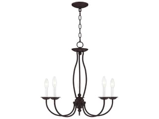 Livex Lighting Home Basics 5-Light Bronze Candelabra Chandelier