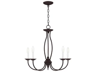Livex Lighting Home Basics 5-Light Bronze Candelabra Chandelier