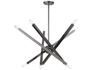 Monaco 10-Light Sputnik Chandelier in Black Chrome