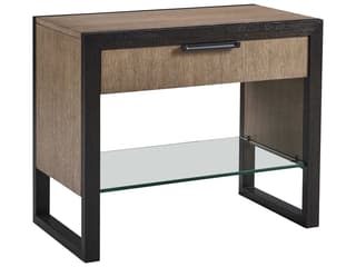 Zanzibar 1-Drawer Brown Nightstand