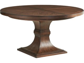 Silverado Extendable Round Wood Walnut Dining Table