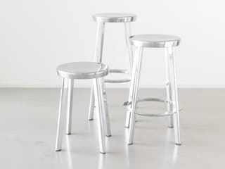 Magis Outdoor Deja-vu Polished Aluminum Metal Counter Stool