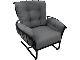 Meadowcraft Vinings Deep Seating Wrought Iron Spring Patio Lounge Chair