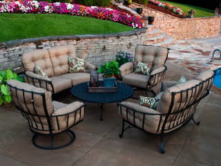 Meadowcraft Vinings Deep Seating Wrought Iron Lounge Set