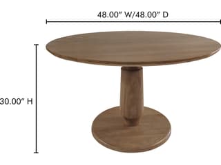 Moe's Home Clark Round Wood Dining Table