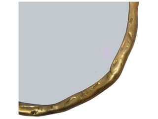 Moe's Home Foundry Brushed Gold Round Wall Mirror