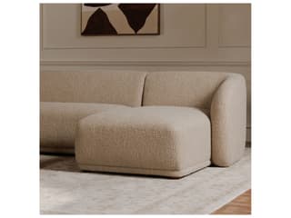 Moe's Home Faye Beige Upholstered Right Sectional Sofa