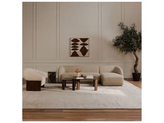 Moe's Home Faye Beige Upholstered Right Sectional Sofa