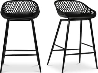 Moe's Home Piazza Black Counter Stool Set of 2