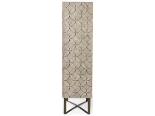 Mercana Excelsior II 68.1" H Light Brown Wood Gold Iron Base Storage Cabinet