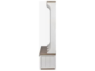 Mercana Fairview IV 61L x 17W White And Brown Wood With Storage Hall Tree
