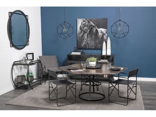 Mercana Chriselle Black Metal And Glass Two Tier Bar Cart