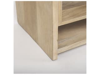 Mercana Traro 47.75L x 16.0W x 92.0H Blonde Wooden Compartment Shelving Unit
