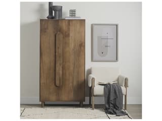 Mercana Astrid 36.0L x 17.0W x 70.0H Medium Brown Solid Wood Armoire