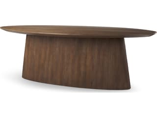 Mercana Lance 94"L x 50"W x30"H Medium Brown Solid Wood Oval Dining Table