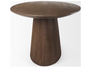 Mercana Lance 94"L x 50"W x30"H Medium Brown Solid Wood Oval Dining Table