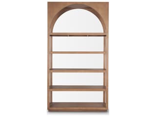 Mercana Bela Arched Shelving Unit Medium Brown Wood