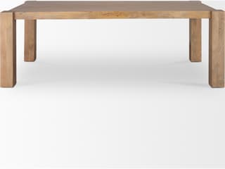 Mercana Beth Light Brown Wood Rectangular Dining Table