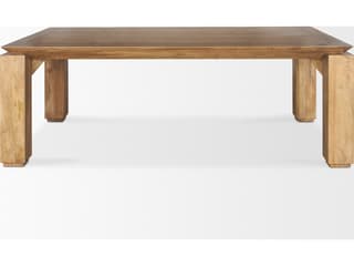Mercana Sapphira Brown Wood Tapered Top Rectangular Dining Table