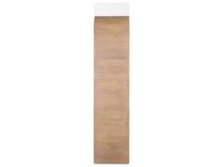 Mercana Sorina Reverse Fluted Light Brown Wood Curio Cabinet