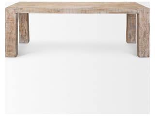 Mercana McArthur 84" Whitewash Reclaimed Wood Dining Table