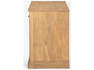 Mercana Baron Light Brown Solid Wood w/ Gunmetal Knobs 2-Door Accent Cabinet