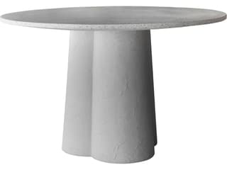 Mono Round Wood White Terrazo Dining Table