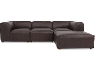 Form Brown Leather Sectional Sofa