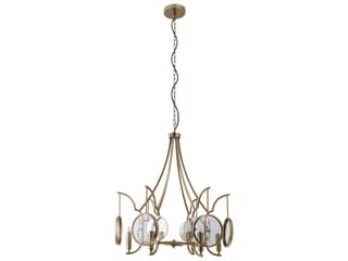 Minka Lavery Into Focus 6-Light Brass Antique Geometric Chandelier