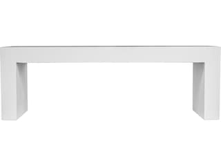 Lazarus 55-Inch Fiber-Reinforced Concrete Bench in White