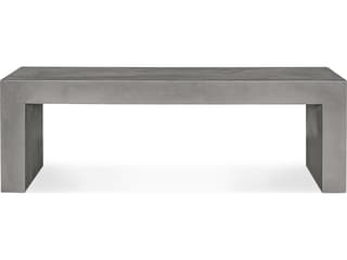 Lazarus Fiber-Reinforced Cement 3-Seater Bench in Dark Grey