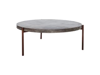 Moe's Home Outdoor Dark Grey Concrete Round Coffee Table