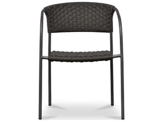 Moe's Home Outdoor Zola Brown Steel Wicker Dining Chair Set of 2