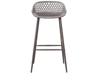 Moe's Home Outdoor Piazza Outdoor Bar Stool Grey - Set of Two