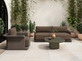 Moe's Home Outdoor Manon Green Concrete Square Coffee Table