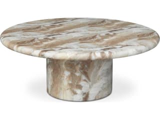 Moe's Home Outdoor Frida Brown Concrete Round Coffee Table
