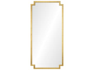 Mirror Home Burnished Gold Leaf Rectangular Wall Mirror